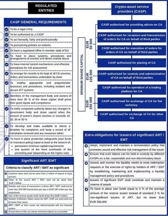 Fintech Harbor Consulting | Infographic about crypto assets (MiCA) regulation